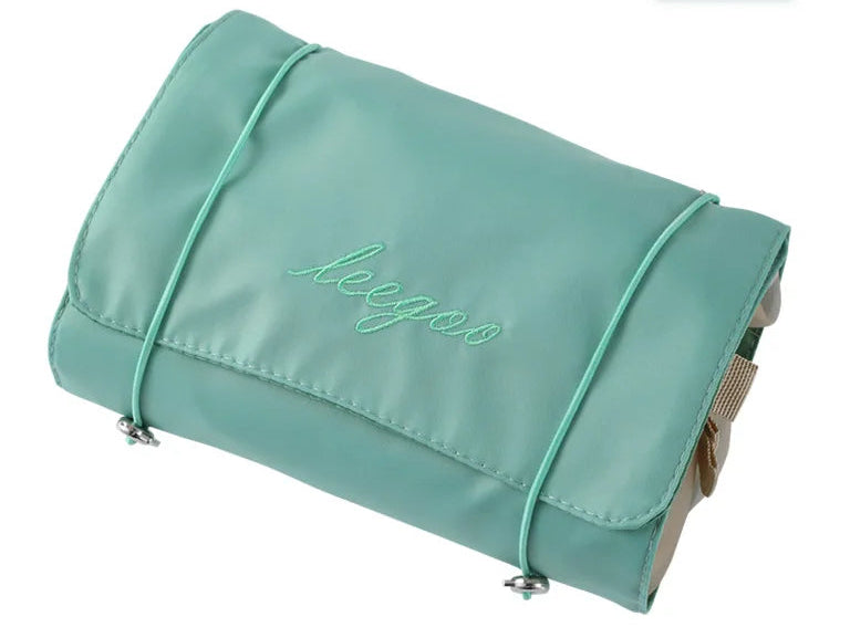 Detachable 4-in-1 Makeup Bag for Women - Spacious Zippered Mesh Cosmetic Pouch - Foldable and Portable Travel Storage Solution