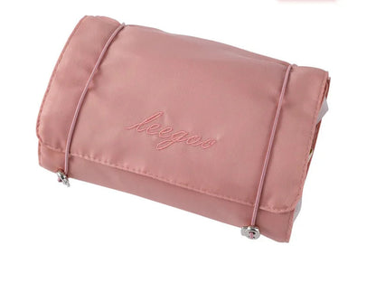 Detachable 4-in-1 Makeup Bag for Women - Spacious Zippered Mesh Cosmetic Pouch - Foldable and Portable Travel Storage Solution