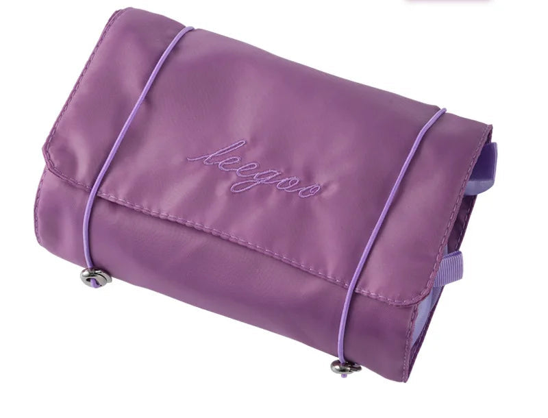 Detachable 4-in-1 Makeup Bag for Women - Spacious Zippered Mesh Cosmetic Pouch - Foldable and Portable Travel Storage Solution