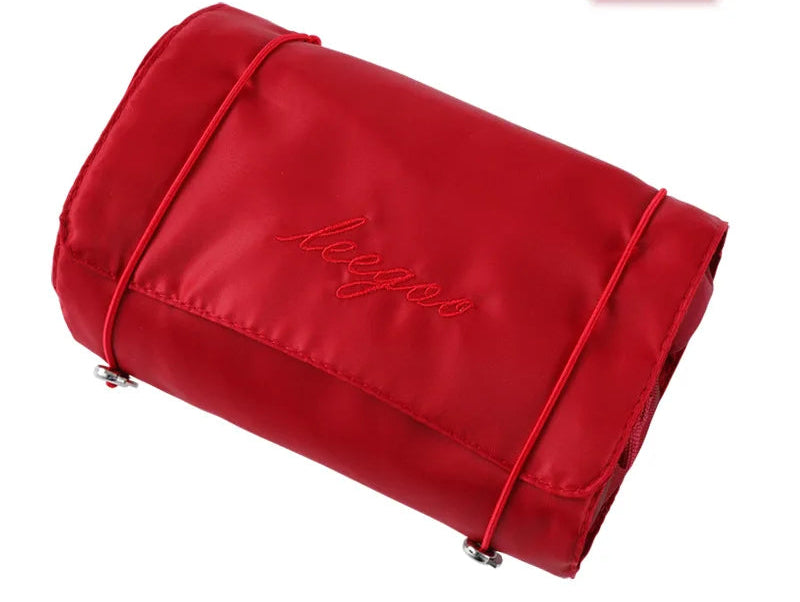 Detachable 4-in-1 Makeup Bag for Women - Spacious Zippered Mesh Cosmetic Pouch - Foldable and Portable Travel Storage Solution